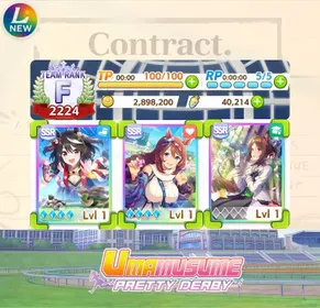 [Lv1] GLOBAL| Kitasan Black MLB + Super Creek MLB + Fine Motion +50100Carats+5SSR Card +1Uma Musume Ticket
