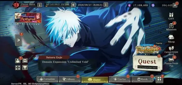 JP113 – Global Mega Whale Account | 104K+ Cubes, 130K+ CP, 7 Limited Characters, All Gojo Limited + Sukuna Fuga & Yuta V1