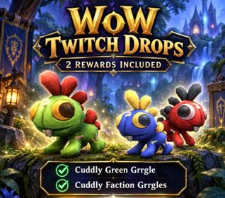 [WoW] World of Warcraft - Cuddly Green Grrgle + Cuddly Faction Grrgles