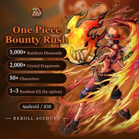 One Piece Bounty Rush Android Reroll Account | 5,000+ Rainbow Diamonds