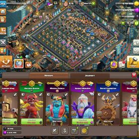 [10K GEMS | 3 LEAGUE SKINS] 11 EPIC MAX ALMOST | TH18 MAX BOTH SIDE | 35X SKINS | 5X SCENERY | EMAIL CHANGE | HERO:105-106-95-82-55-23 | M.ITEMS FULL | FANCY-2594 | XP-256