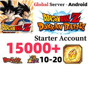 ANDROID[GLOBAL][INSTANT]15000-15500 Dragon Stones+12-20 LR+12-20 limited role DRAGON BALL Z DOKKAN BATTLE Farmed Starter Account|Dragon Ball Z Dokkan Battle