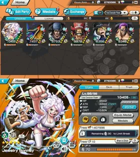 LVL 9 - 6 EX META - NEW EXTREME JEWELRY BONNEY - MARCUS MARS - KUZAN - ROGER - SABO - ZEPHRY - BR747
