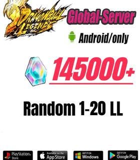 Global//[Android only] 145000+ Chrono Crystal】+Random 1-22LL|Baidan ID | The plot has been completed | DragonBall Legends