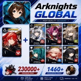 Global EN//230000-240000 synthetic jade+1450+ origin stone or Single number 800-850 draws+Exusiai the New Covenant+Pramanix the Prerita+Ascalon or Muelsyse or Hoshiguma the Breacher or Haruka or Virtuosa One of them/Some chapters passed [Android/IOS] Arknights