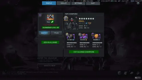 Mcoc 4.1mil ELDER Account with Ascended Maestro and Knull + 46 Emp Crystals