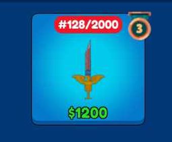 Bid Battles | Gold Eagle Sword Serial #128 Bronze Grade | Rare Item