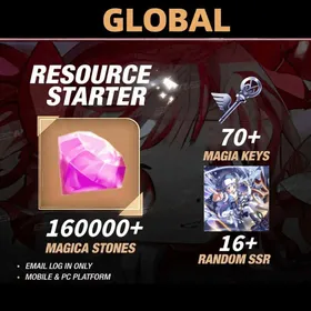 Global Server|160000+Magica Stones+★5 Sayaka Miki -Buon Natale Grazioso+Magia Key×70+5★kloku Guaranteed Magla Key x2+16-21 Random Five-Star Characters+Account story is complete/Android/iOS Interoperability|Magia Exendra
