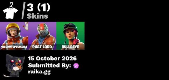 👑 [PC/XBOX] 3 SKINS 🍀 MISSION SPECIALIST 🍀 RUST LORD 🍀 BULLSEYE
