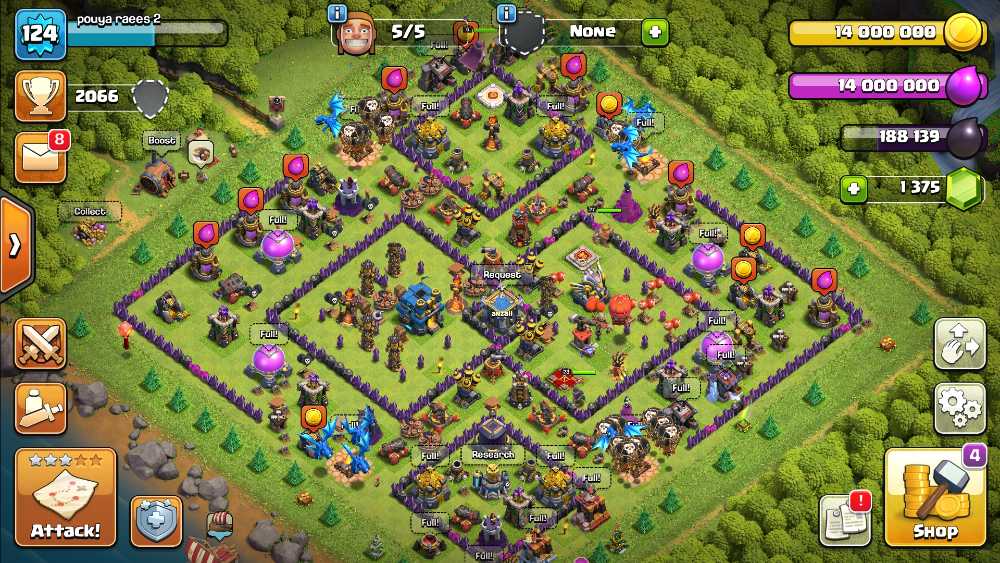 clash of clans lvl 124