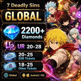 Global | 2200+ Diamonds, 20-25 SSR Tickets, 18-25 Other Tickets, random UR 20-28 | 1 Hour Delivery