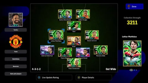 [PC]BT Rodri(108) Schmeichel(107) Matthäus (106) Oddo (104) Drogba (104) and more | Balanced squad (3211)
