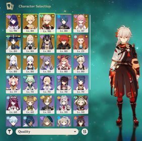 NA AR56 | 5 stars*14 Kazuha+Raiden Shogun+Shenhe+Wanderer+Kamisato Ayaka+Cyno+Yae Miko+Diluc(C1)+Jean+Keqing+Staff Of Homa+Skyward Pride+Amos' Bow+Skyward Atlas+YaeMiko + lots of 4* characters and weapons