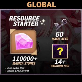 Global Server|110000+Magica Stones+Magia Key×50-60+5★kloku Guaranteed Premium key*2+Gold Key *2+14-20 Random Five-Star Characters+Account Story Random/Android/iOS Interoperability Magia Exendra