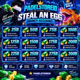 INSTANT | 25B Money | Unverified Account | Steal An Egg Roblox