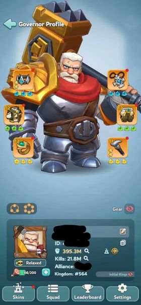 5 - TG 7 | 395M Power | 33 Hero | 246k Gems | 11 Skin | VIP 8 | INSTANT DELIVERY!