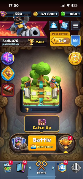 Clash Royale Arena 20 Rare old account 500 gems 870000 coins
