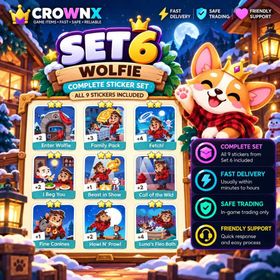 Monopoly GO | Complete Sticker Set 6 | All 9 Stickers | Fast Delivery