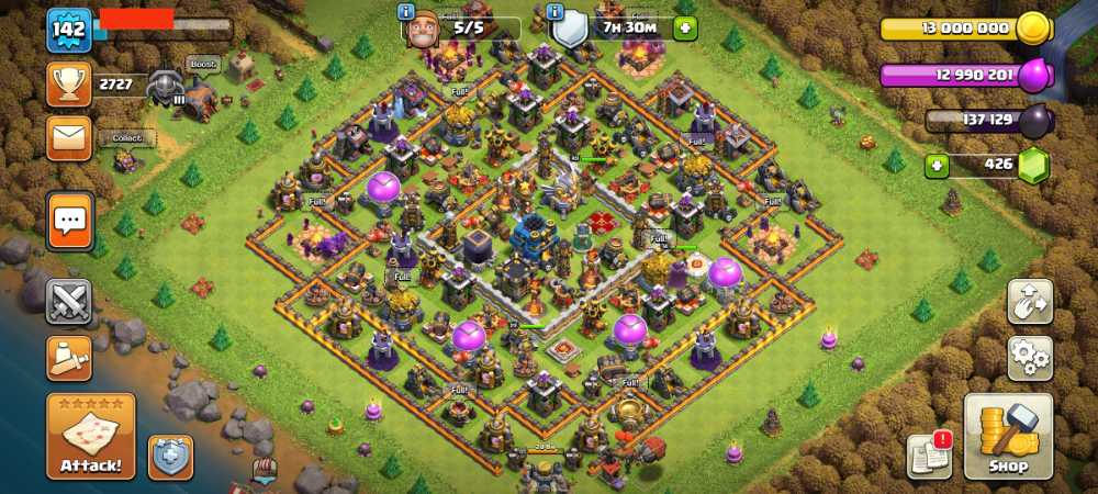 🛡Townhall 12🛡Lvl 142🛡King 29🛡Queen 49🛡Warden 14🛡Gems 426🛡Cheapest And Safe🛡#96