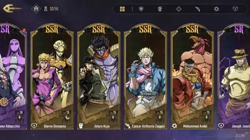 JGS30 – EU-18 Lucky Starter Account | 5 SSR, Limited Jotaro, Caesar, Mohammed, Giorno x2 + Selector