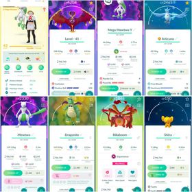 RAREST⚡133 LEGENDARY ⚡SHINY MEGA MEWTWO Y⚡4200 CP SHINY LUNALA⚡SHINY GIGANTAMAX RIBALOOM⚡SHINY GLASSES DRAGONITE⚡SHINY ARTICUNO⚡SHINY SHINX⚡INSTANT DELIVERY 🚚