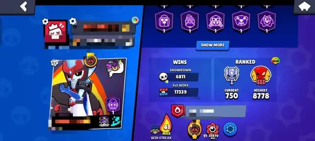 BORN BAD BUZZ | 95K | 96 FULL MAXED P11 | 93 PRESTIGE | METEORIC FAME 1 | OG SKINS | 88 HYPERCHARGES | 2 BUFFIES | 2 RESOURCE KEY | 361 GEMS | 29K COINS | 20K BLING | 367 SKINS | 105 TITLE