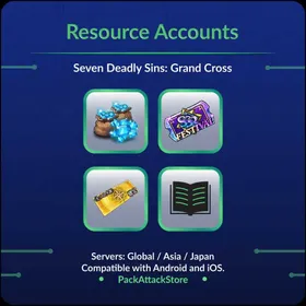 🔥1400-1500 Gems 💎|🎟️5-15 UR Tickets | 🎟️15-20 SSR Tickets | Seven Deadly Sins Resource Account