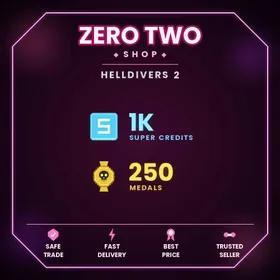 1000 Super Credits + 250 Medals - Helldivers 2 [PC/PS/XBOX]