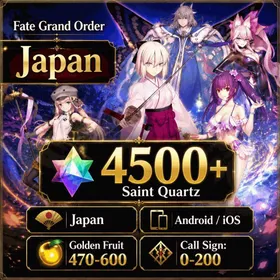 Japan | 4500+ Saint Quartz, Golden Fruit 470-600, Optional five stars not used, Call Sign 0-200 | Quick Transfer