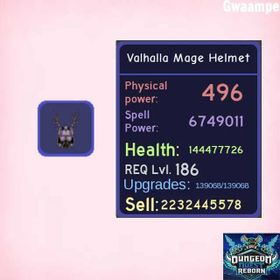 Blue Valhalla Mage Helmet | Dungeon Quest Reborn | Northern Lands Tier 3 Mage Helmet