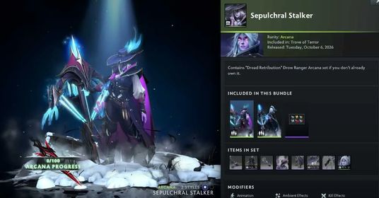 Sepulchral Stalker + Arcana (Drow ranger Arcana set)