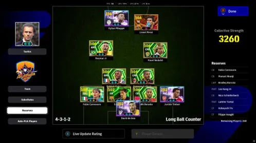 [PC]Kiss Messi(105)💫Neymar(106)🐐Blitz Mbappe(106)💫Viera(106)💪Nedved(106)✨Cannavaro(108)💪Rummi(105)🐐and more! | Heavy squad (3260)