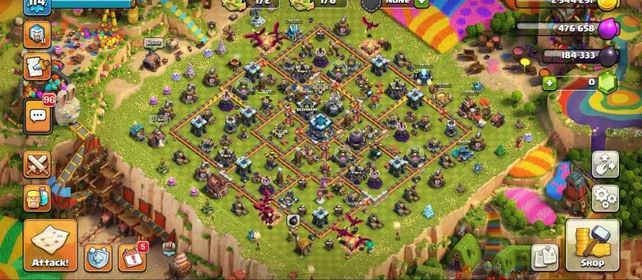 TH13 MAX ID | HEROES:46-57-27-30-12 | 7x EPIC EQUIPMENT | 3xSCENERY | 1xSKIN | NC-FREE | XP-114 | ORANGE WALLS | LOTS OF MAGIC ITEM | 1305