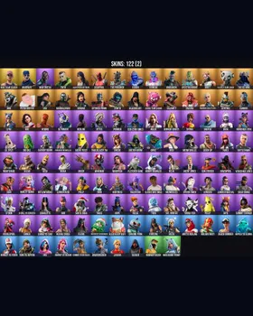 122 Skins Deadpool ⭐️ Meowscles ⭐️ Peely ⭐️ Harley Quinn ⭐️ Skye ⭐️ Rippley vs Sludge ⭐️ Kor ⭐️ Beach Bomber ⭐️ Cuddle Team Leader ⭐️ P.A.N.D.A Team Leader ⭐️ Ravenpool ⭐️ Cuddlepool ⭐️ Purradise Meowscles ⭐️ Jennifer Walters ⭐️ Warpaint m9471792261