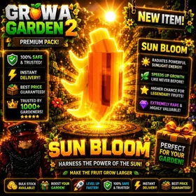 70x ☀️ Sun Bloom 🔥 | Grow a Garden 2 (GAG 2) | 🌈 SUPER ✨ |⚡️Instan Delivery⚡️