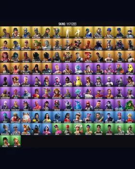 117 Skins Travis Scott ⭐️ Sparkle Specialist ⭐️ Blue Squire ⭐️ Floss ⭐️ Royale Knight ⭐️ The Reaper ⭐️ Elite Agent ⭐️ Take The L ⭐️ Deadpool ⭐️ Meowscles ⭐️ Peely ⭐️ Midas ⭐️ Aura ⭐️ Red Knight ⭐️ Raven ⭐️ Poised Playmaker ⭐️ Skye ⭐️ Omega m243230240
