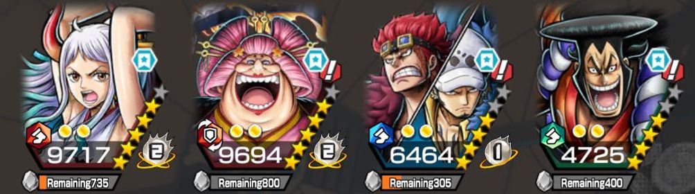 OPBR: 4 Ex Characters! Yamato, Big Mom, Law/Kid, and Oden