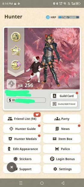 MHN5 – HR 256 High-End Account | 66 Grade 10/Max Weapons, 215 Weapon Refinements & 100 Wyvern Scarcestones