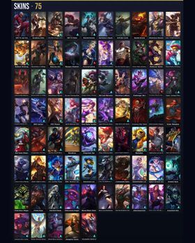 🌍 LAN ⭐ Unranked 🎨 75 Skins 🏆 172 Champions 💙 15K BE 📈 Level 248 🏅 Victorious Draven 💎 1 Ultimate 💎 6 Legendary 🔹 Elementalist Lux 🔹 Forecast Janna 🔹 Dragon Trainer Tristana 🔹 Porcelain Protector Aurelion Sol 🔹 Spirit Blossom Ahri m9124025712