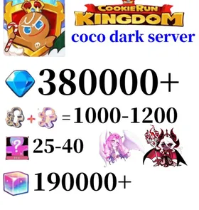 【coco dark server】380000+ Crystals | 1000～1200 Cookie Cutters | random 25-35 Epic Cookies+Dark Enchantress Cookie+Eternal Sugar Cookie+190000 Rainbow Cube+10000K gold coins|Beast's Heritage Selection Chest is not used|Ancient Cookie Selection Chest|Beast's Heritage Selection Chest is not used|Ancient Cookie Selection Chest|Legendary Cookie Selection Chest | Plot progress 1-3] iOS/Android Cookie Run: Kingdom