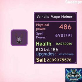 Epic Valhalla Mage Helmet | Dungeon Quest Reborn | Northern Lands T3 Mage Helmet
