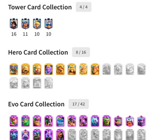 #CR664 ❤️LV1705 WITH 8 HERO, 17 EVO| GS BATTLERAM DECK| 6 SHARD EVO, 5K6 GEM❤️