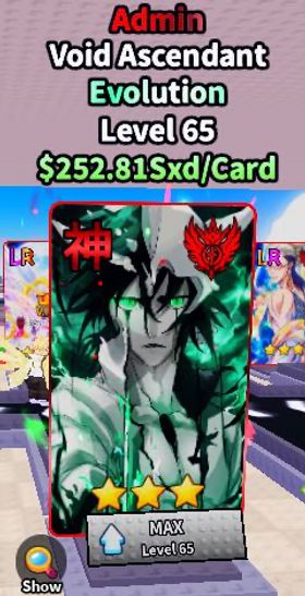 4pcs 3⭐️ Unknown Void Ascendant Evolution + 4pcs 3⭐️ Void Ascendant Evolution | Anime Card Farm | Free Conveyor Boost if Needed