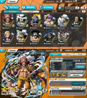 LVL 12 - SOLO FRESH✅2 EX META MAX🔥 ROGER MAX POWER 11K🔥ROB LUCCI MAX🔥KING, BLUENO MAX🔥GOOD MEDAL 🔥MANY MEDAL MATERIAL - BR41