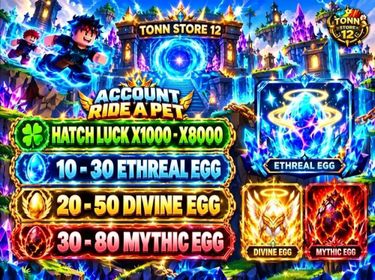 Ride A Pet 🐦‍🔥 10-30 Ethreal Egg + 20-50 Divine Egg + 30-80 Mythic Egg ✨