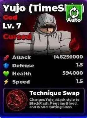 Roll Anime to Fight! | 1x Yuta (Time Skip) cursed mutation cursed/viking trait | Yuji lvl7 | Roll Anime to Fight Item | Instant Delivery