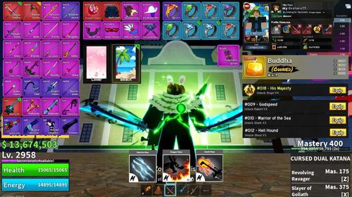 🐲Blox Fruit | Perm Buddha + Dark Coat + 2 Limited BG + Angel V4 + Lvl.2934 + 13.6m BELI + 1x Legendary Scroll | Visit my shop for more epic deals!