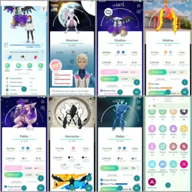 LVL 37👑Hundo BG Mewtwo👑4 Shiny Legend (Moltres)👑Shiny Shadow Giratina/Palkia🌸BG Necrozma🧬Mega Mewtwo Y✨6 Shiny✨80 Legendary
