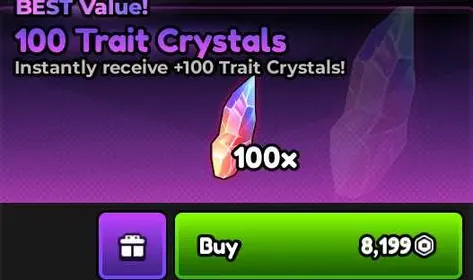 Anime Expeditions 100 Trait Crystals Cost 8.2K RBX (INSTANT DELIVERY) ( Trait )