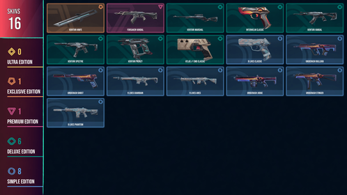 🥑 EU 🥑 1 KNIFE 🥑 16 SKINS 🥑 VALUE: 1775 VP 🥑 Venturi Knife 🥑 Forsaken Vandal 🥑 Venturi Marshal 🥑 ATLAS // CMD Classic 🥑 Venturi Spectre 🥑 Interhelm Classic 🥑 Venturi Vandal 🥑 Venturi Frenzy 🥑 Gridcrash Judge 🥑 9 Lives Classic 🥑 Gridcrash Ghost 🥑 9 Lives Guardian 🥑 9 Lives Phantom 🥑 Gridcrash Bulldog 🥑 Gridcrash Stinger 🥑 9 Lives Ares 🥑 RANKED READY 🥑 157 LEVEL 🥑 INSTANT DELIVERY 🥑 FULL ACCESS 🥑 FM3sV 🥑